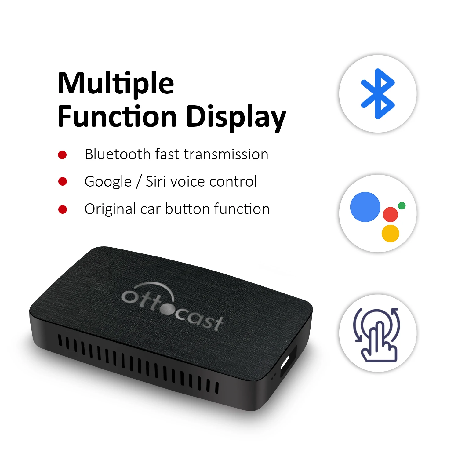 OTTOCAST беспроводной Android авто Apple CarPlay адаптер Carplay Smart Box Plug Play мультимедийный плеер