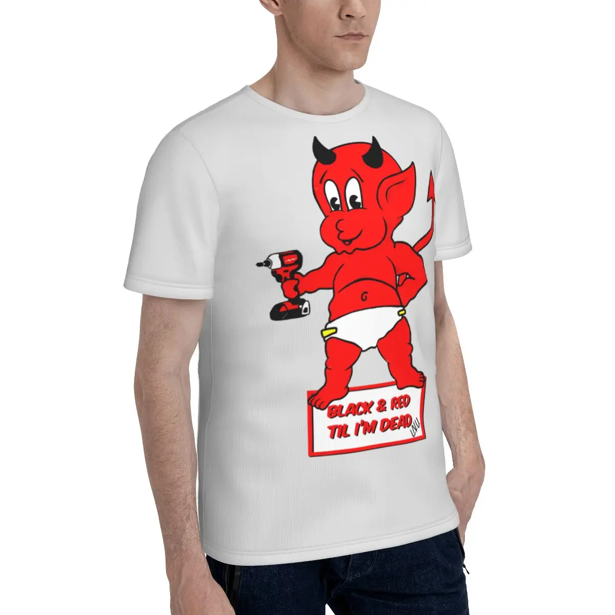 Promo Baseball Milwaukees Tools Devil T-shirt Graphic Men's T Shirt Print Funny Geek R258 Tees Tops European Size