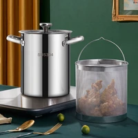 304 stainless steel deep frying pan household couscous pot boiled meat corn asparagus pasta induction cooker deep stew pot