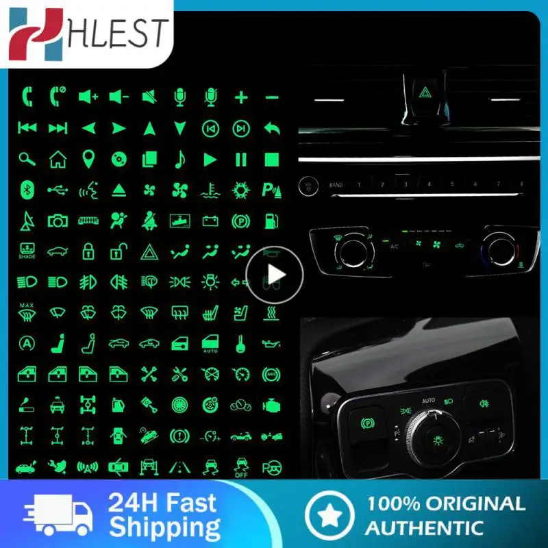

Car Logo Sticker Waterproof Green Fluorescent Paper Car Stickers Light-emitting Switch Wear-resistant Car Accessories