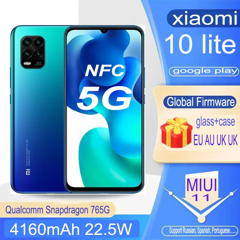 

Смартфон Xiaomi 10 Lite, телефон с двумя SIM-картами, NFC, Snapdragon 11 Lite