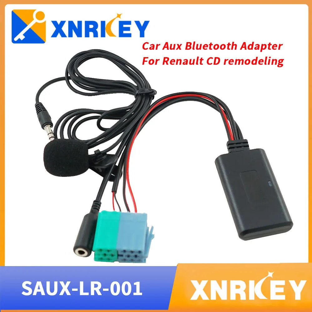 

XNRKEY 6Pin AUX Cable for Renault Updatelist Radio Biurlink Car Bluetooth Module AUX Adapter MIC Handsfree MINI ISO