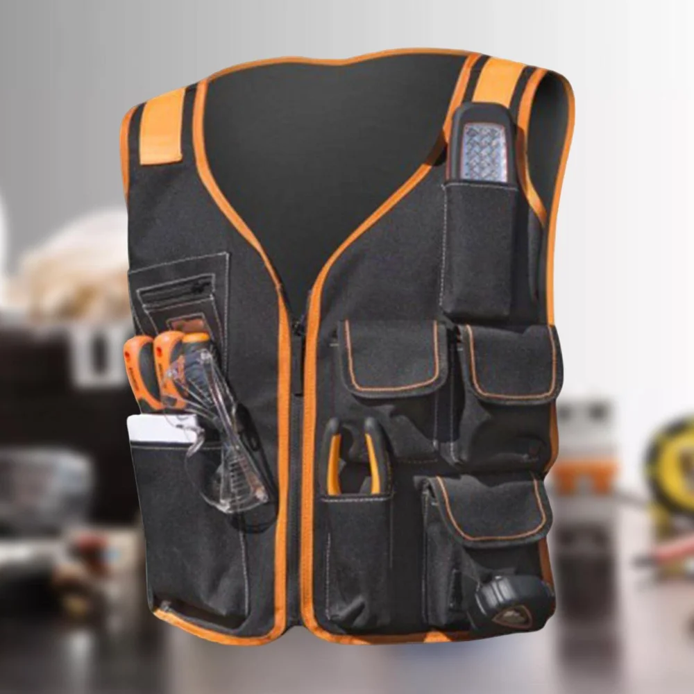 

2023 High Quality Oxford Cloth Tool Vest with Adjustable Straps Tool Vest Work Vest for Carpenters Electricians Men Waist Bag