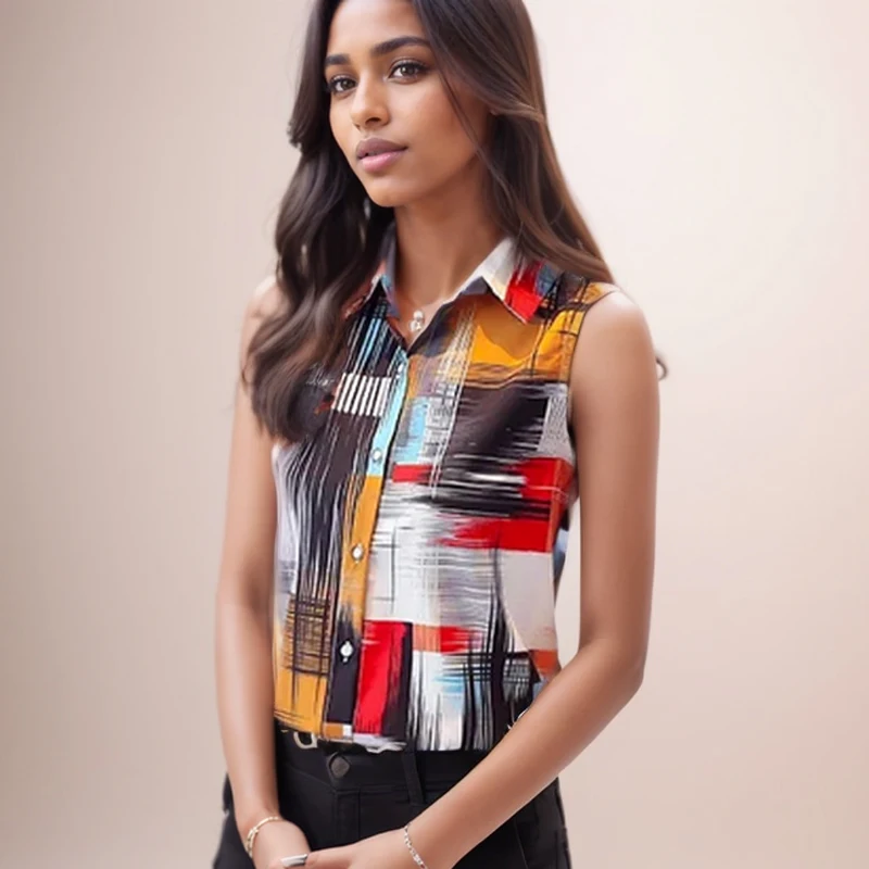 Женская рубашка с принтом