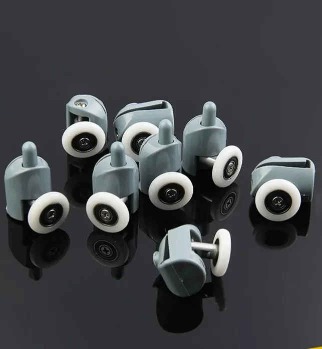 

NEW 8Pcs/set Roller Wheels Bathroom Roller Wheel Runner Shower Room Accessories Bearing Roller Wheel with Block Set