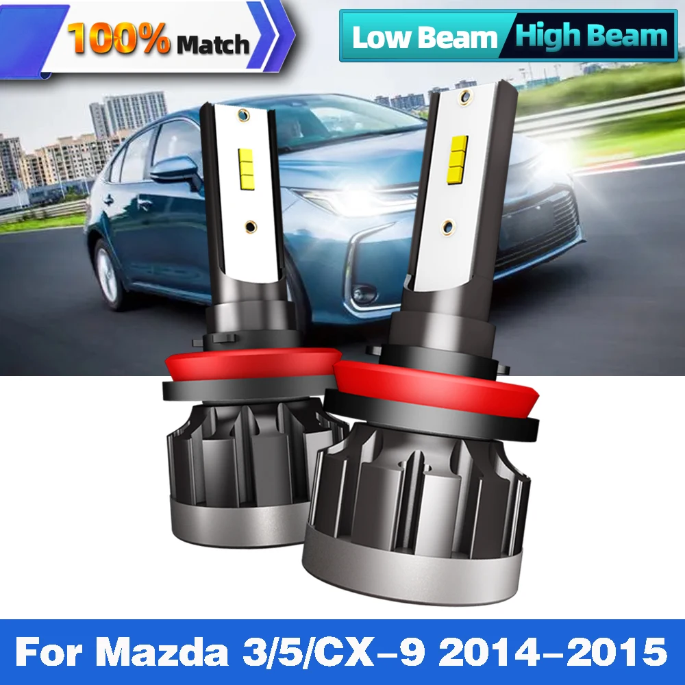 

Car Lights CANBUS LED 90W 12000LM H11 Lamp Car Headlight Bulbs 9005 HB3 Auto Headlamp 12V 24V For Mazda 3 5 CX-9 2014-2015