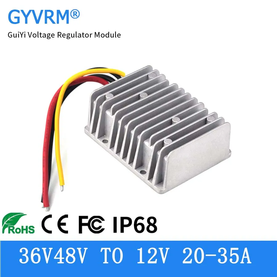 DC 36/48V to Step-down to 12V 30A 360W DC мощный конвертер 20-60V to 12V 20A25A30A35A Buck Model IP68 Водонепроницаемый уровень