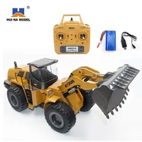 Huina 1583 Alloy Version 22-channel Remote Control Bulldozer 2.4G Wireless Large Remote Control Car Engineering Car Loader Toy