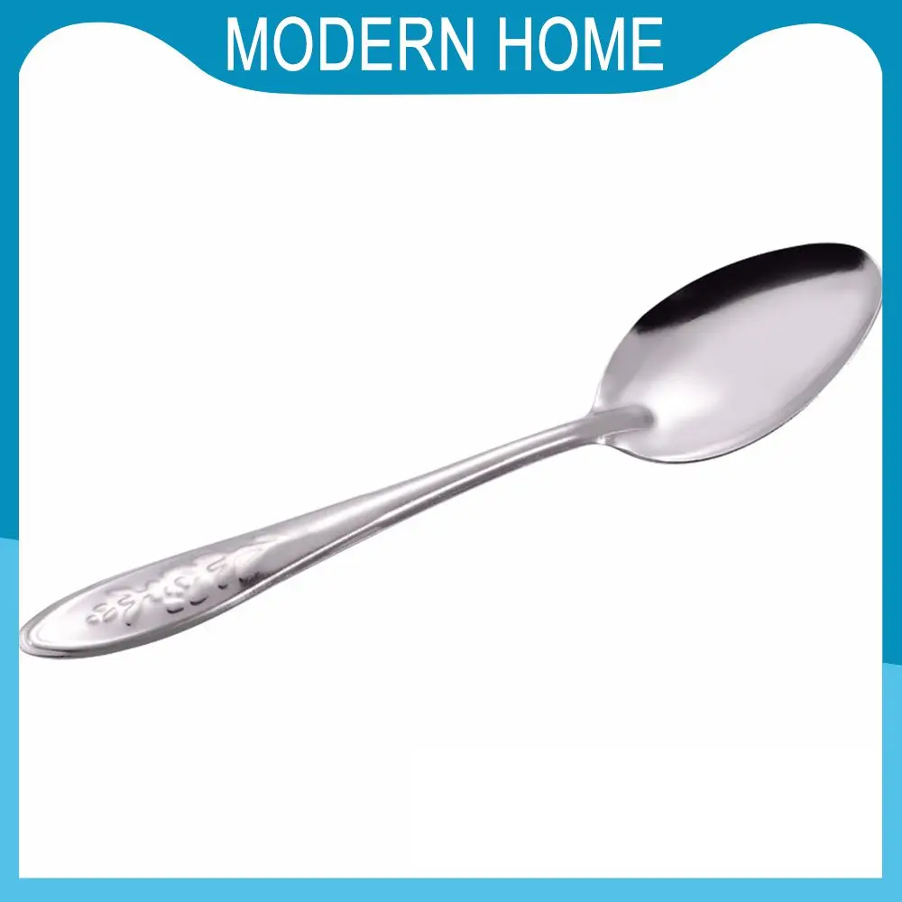 

Exquisite Rose Patterns Difficult To Scratch Spoon Stainless Steel Spoon Body Forging Soup Spoon Not Prone To Aging Durable
