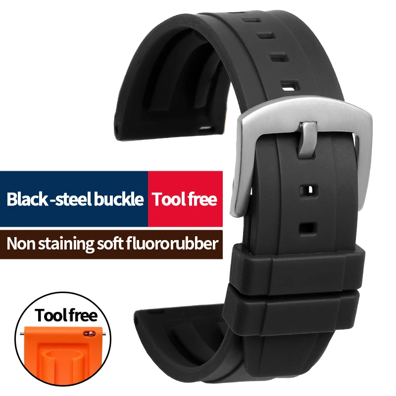 For Seiko IWC Watch straps Rubber 20mm 22mm 24mm Watchbands TPU Dust-proof watch Bracelet Accessory TPSIV Silicone Watch band