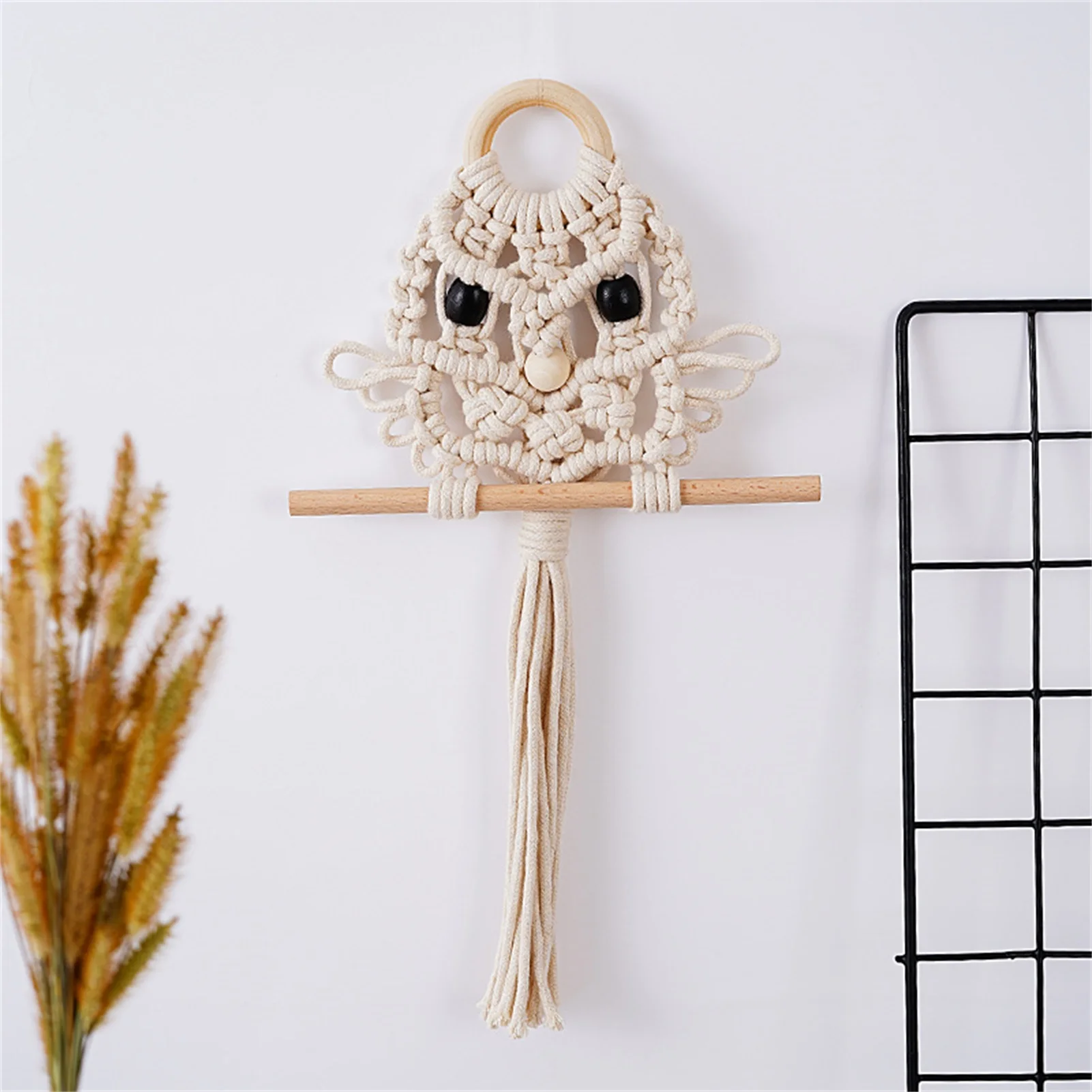 

Boho Style Owl Macrame Wall Hangings Tapestry Handmade Woven Macrame Ornament Wall Art Decor For Bedroom Home Apartment Dorm