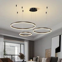 modern minimalist circular ring ceiling led chandelier nordic light luxury lighting living room bedroom dining room indoor light