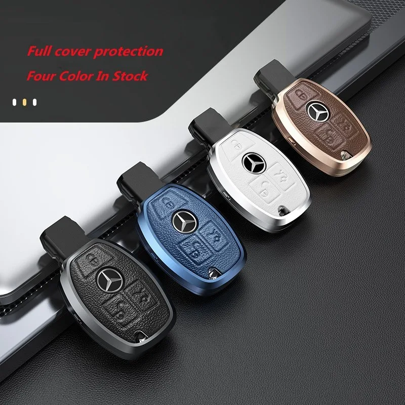 Кожаный сплав автомобильный чехол для дистанционного ключа Mercedes Benz CLA GLC GLA GLK W203
