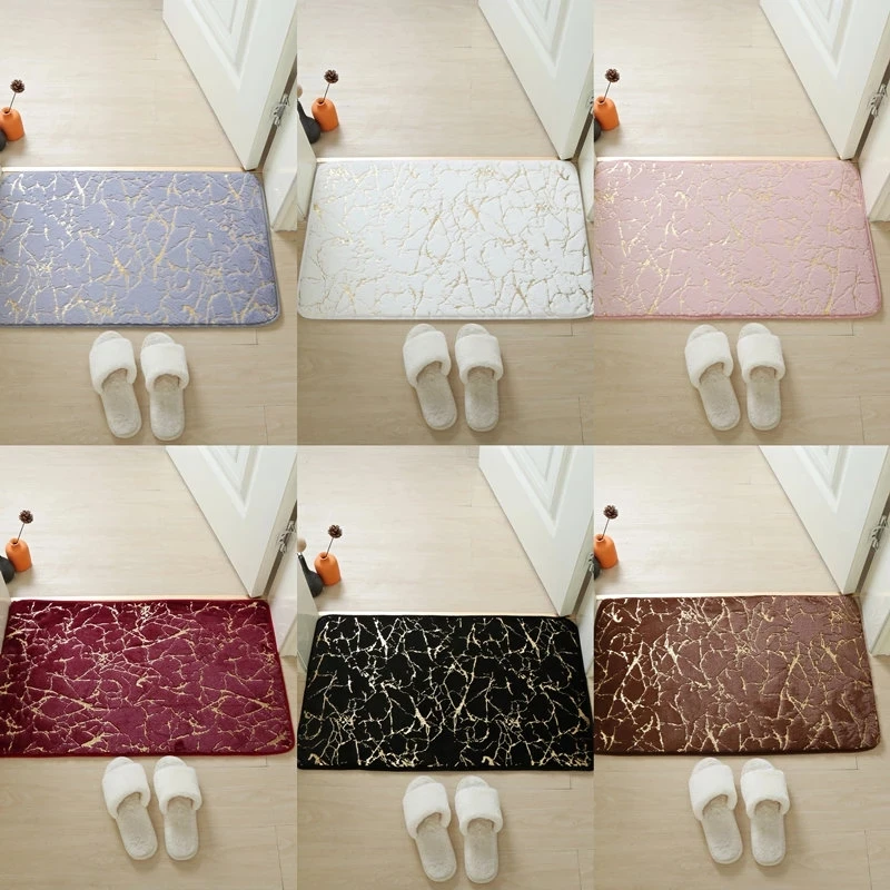 

Bathroom Mat Anti Skid Soft Toilet Floor Super Absorbent Shower Bathroom Carpet Front Door Mat Living Room Carpet