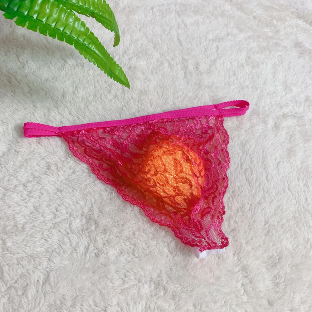 

Sexy Men Lace Briefs Sheer Pouch G String Bikini Thongs Underpants See Through Lingerie crossdressing Sissy Underwear Erotic