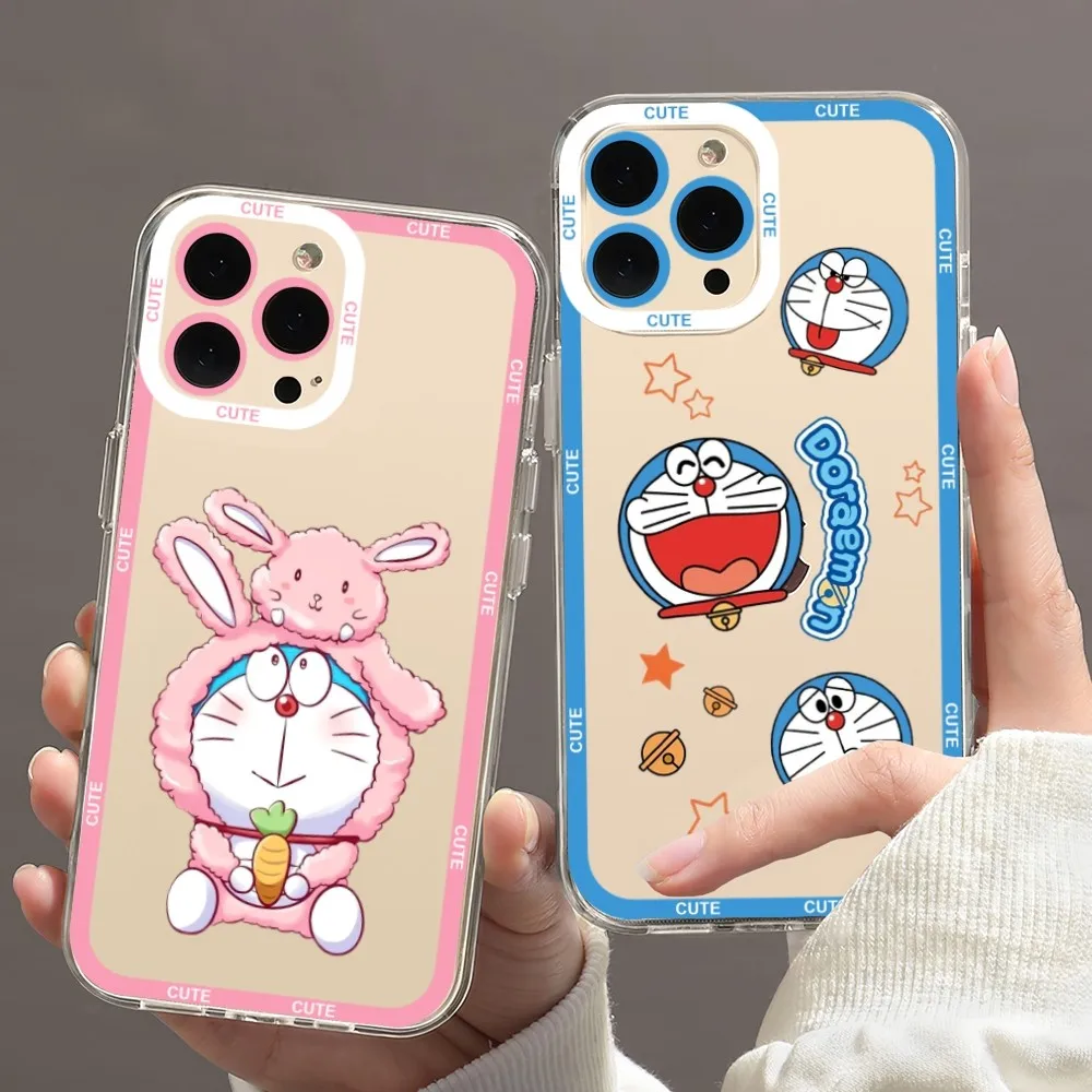 

Чехол для телефона Doraemon, чехол для телефона iPhone 11 12 Mini 13 14 Pro Max, прозрачный чехол