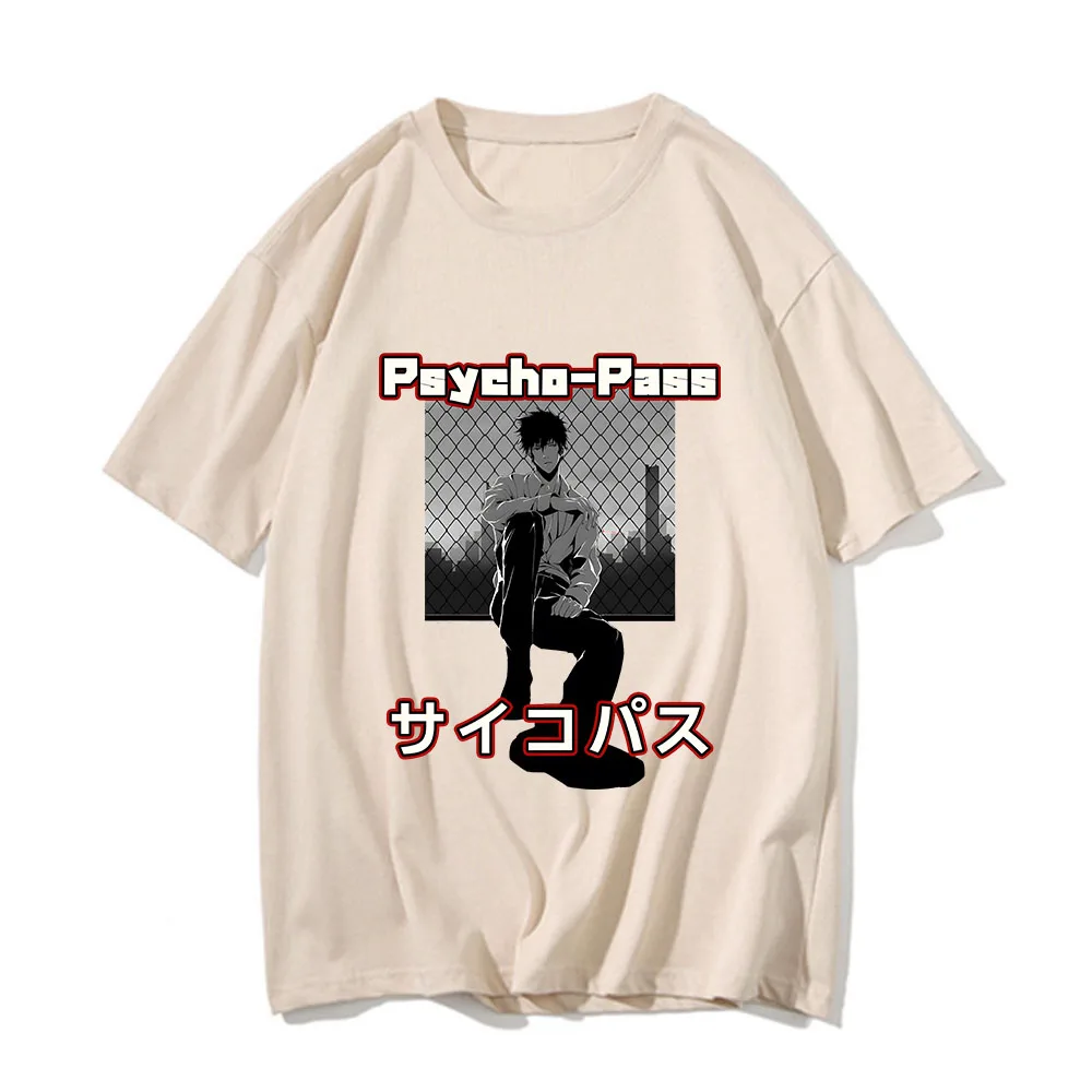 

Psycho Pass Kougami Sinya Tshirts MEN Cartoon Manga/Comic T Shirts Fashion Prevalent Comfortable T-shirts 100% Cotton Saiko Pasu