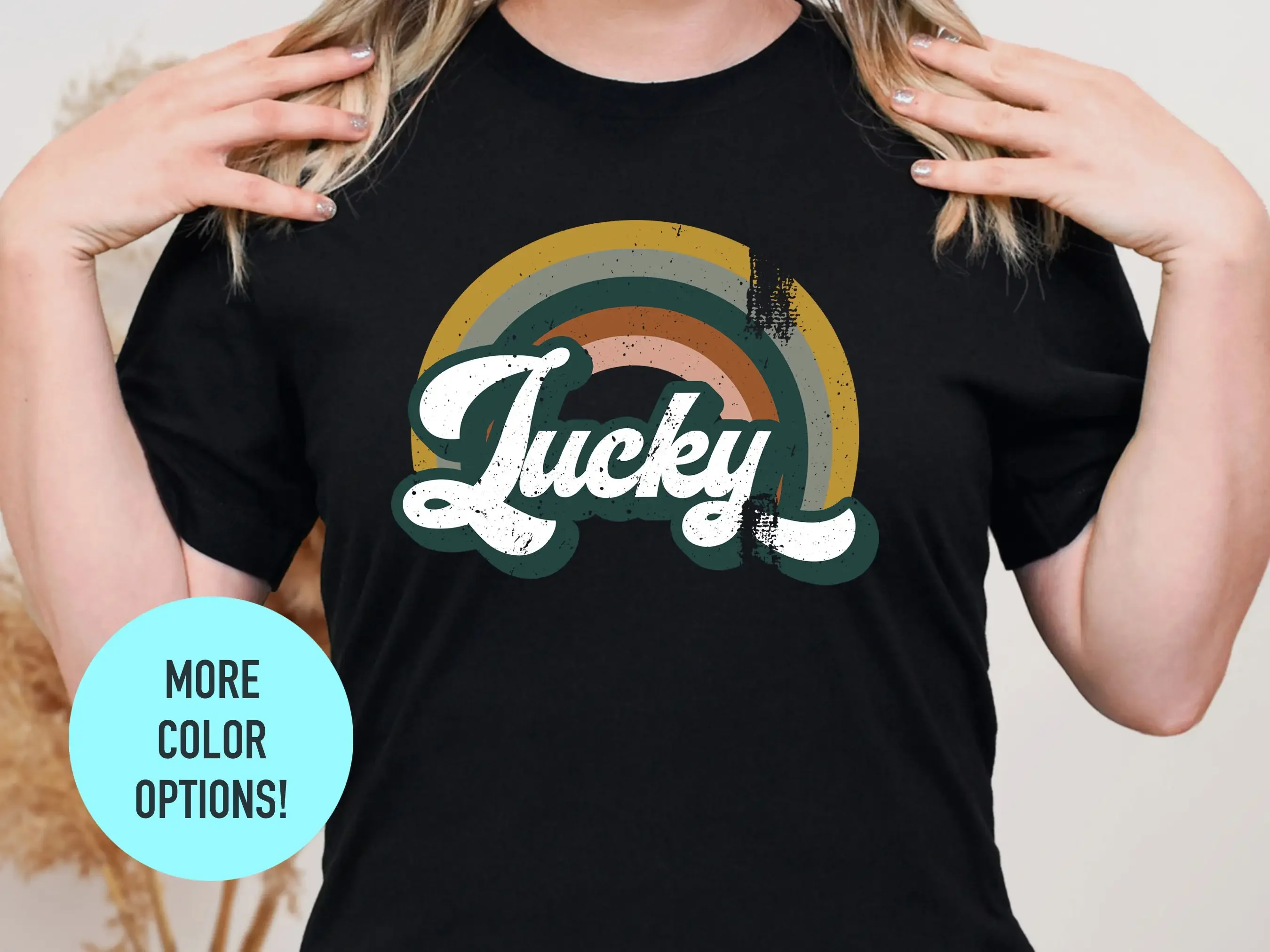 Ретро Lucky Comfort Цвета Футболка День Святого Патрика Ирландского