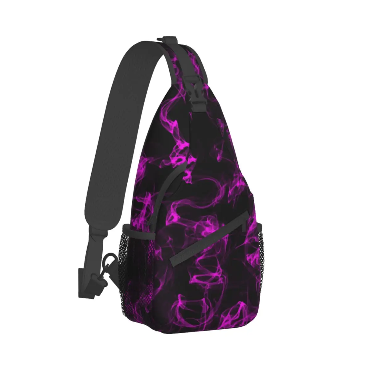 

Neon Violet Liquid Shoulder Bags Abstract Print Fun Chest Bag Men Camping Fishing Sling Bag School Graphic Design Crossbody Bags