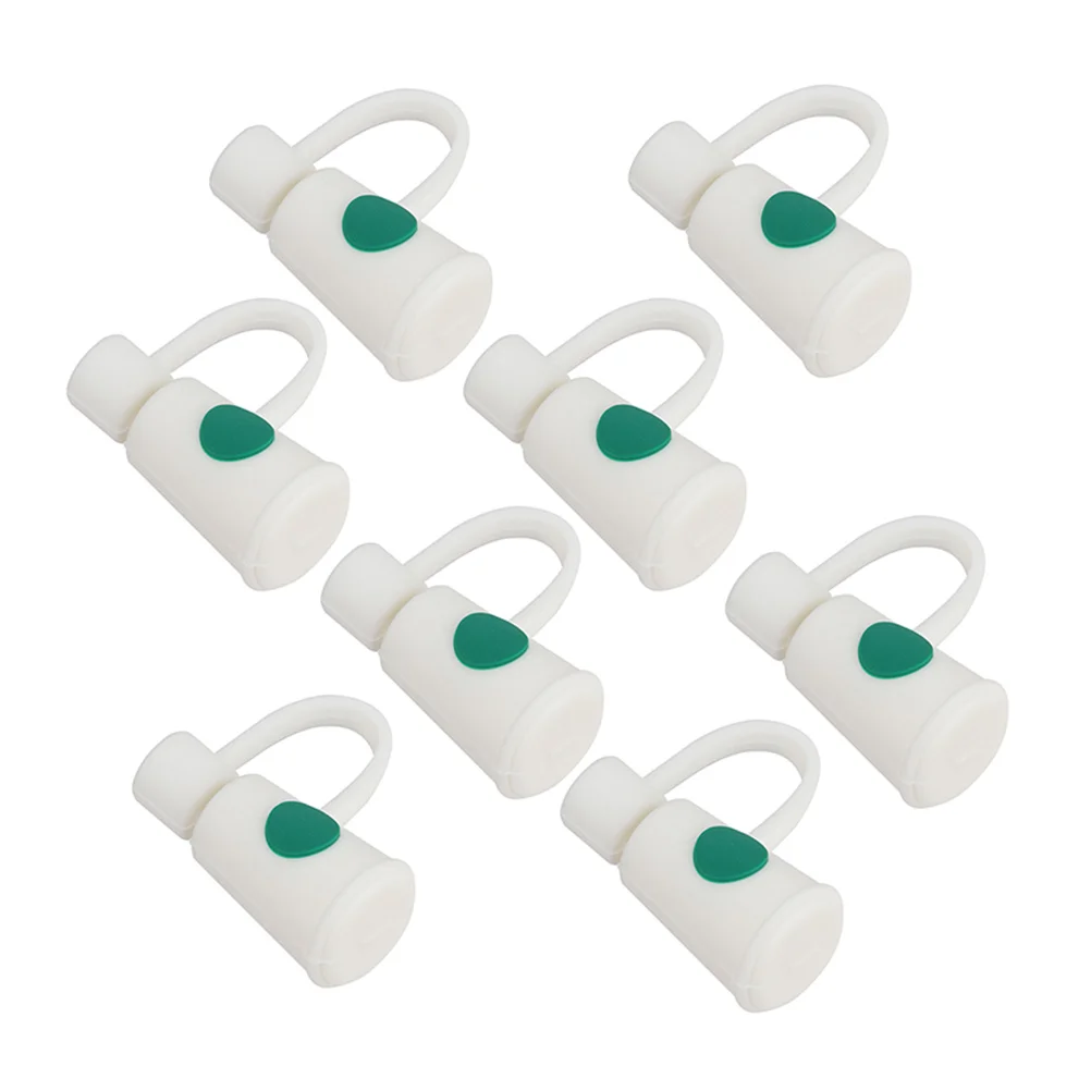 

Straw Tips Silicone Reusable Cover Protector Drinking Covers Tip Anti Lid Metal Silencers Party Caps Caplids