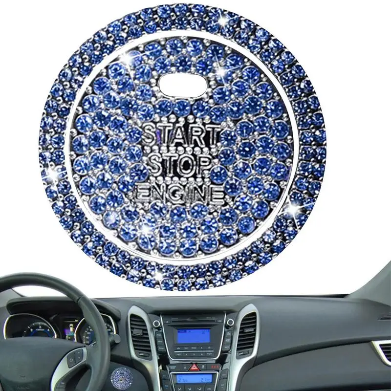 

Нажимная кнопка запуска, крышка, наклейки, кольца, женское зажигание двигателя, аксессуары для грузовиков, внедорожников, Декор, блестящий автомобиль