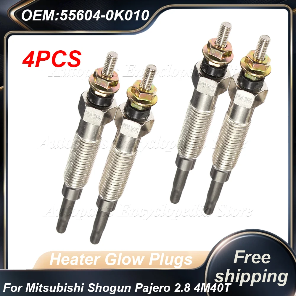 

4 шт. для Mitsubishi Shogun Pajero 2,8 4M40-Diesel GP5501, свечи накаливания обогревателя, автомобильные аксессуары 4M40T