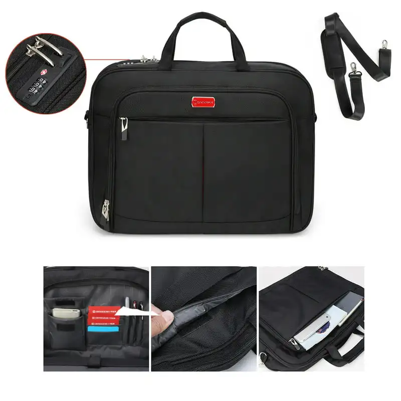 

inch Laptop Briefcases with Combination Lock, Anti Theft Computer Bages for Men Water-Repellent Briefcase Laptop Bag for Women