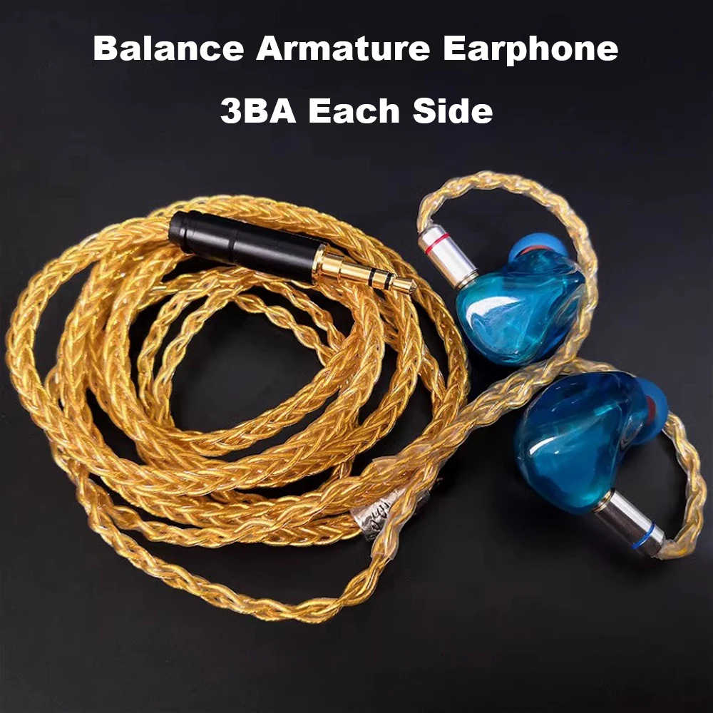 6BA IEM наушники-вкладыши мониторы наушники Hi-Fi проводные для музыкантов вкладыши