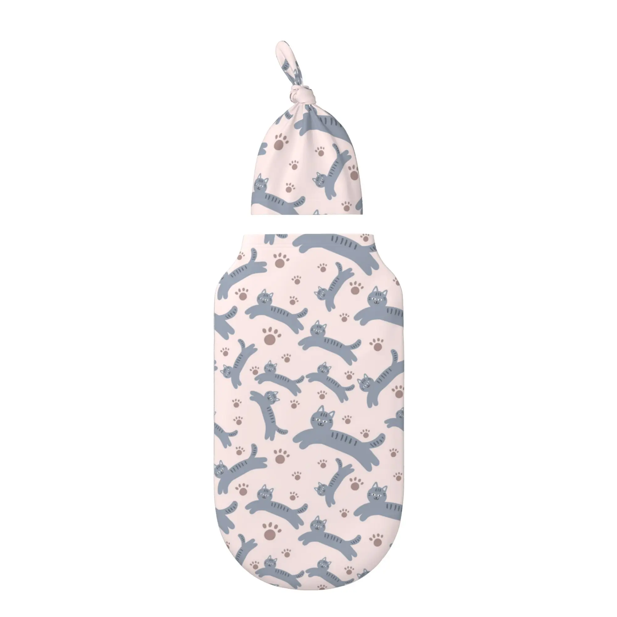 

Cats Paws Baby Swaddle Blanket for Newborn Unisex Soft Adjustable Swaddle Wrap