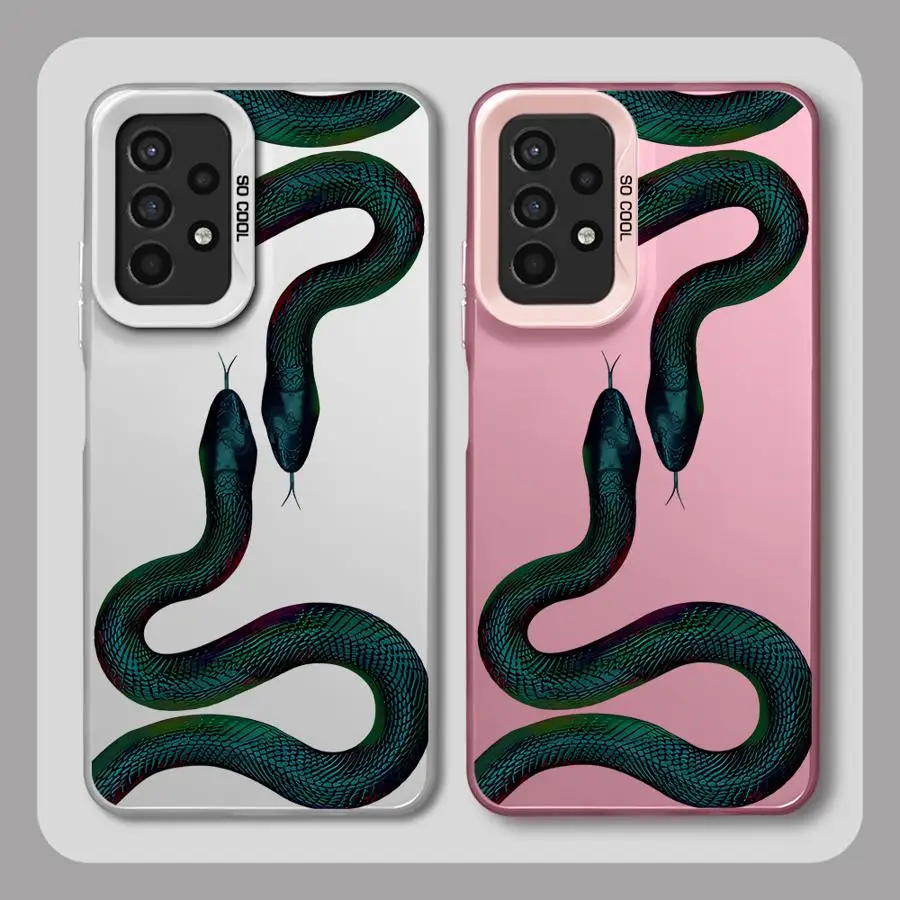 Чехол Для Телефона Snake Rose Skull Blvck Samsung Galaxy A Series A12 A14 A15 A23 A32 A52 4G/5G — Матовый