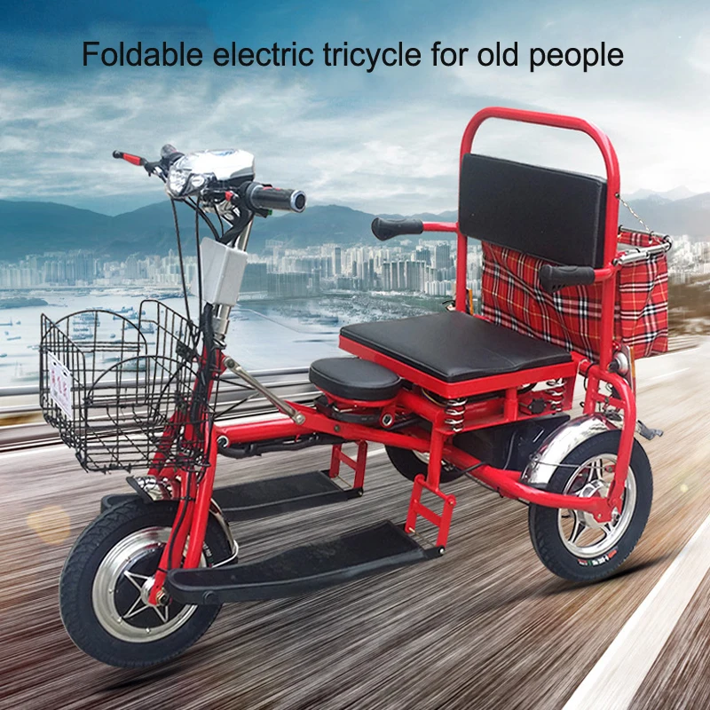 

Электрический трехколесный скутер, складной литиевый портативный мобильный трехколесный мотоцикл Citycoco для пожилых людей, скутер