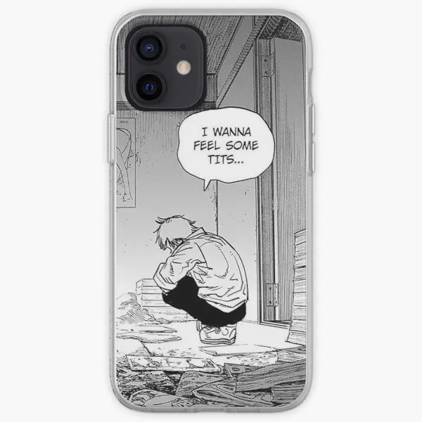 

Chainsaw Man I Wanna Feel Some Tits Phone Case for iPhone 11 12 13 Pro Max Mini 6 6S 7 8 Plus 5 5S SE X XS XR Max Dog