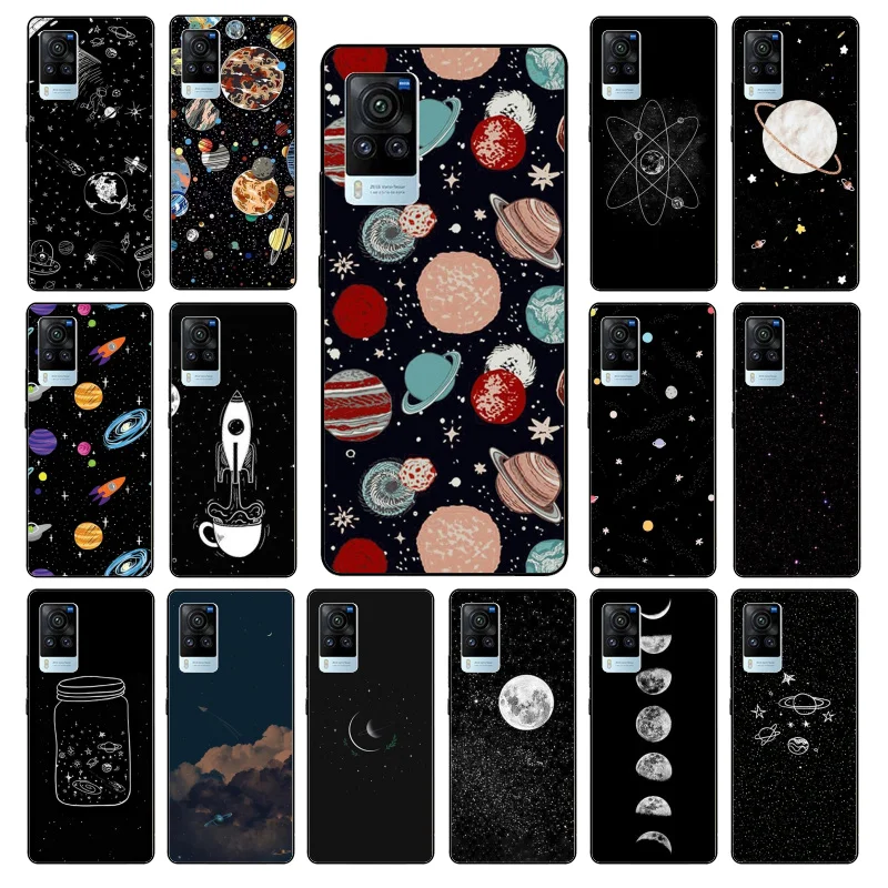 

Cartoon Space Planet Phone Case for VIVO V21E V21 V23 V23E V2109 Y53S Y33S Y55 Y76 Y31 Y21 Y72 Y01 Y21S Y11S