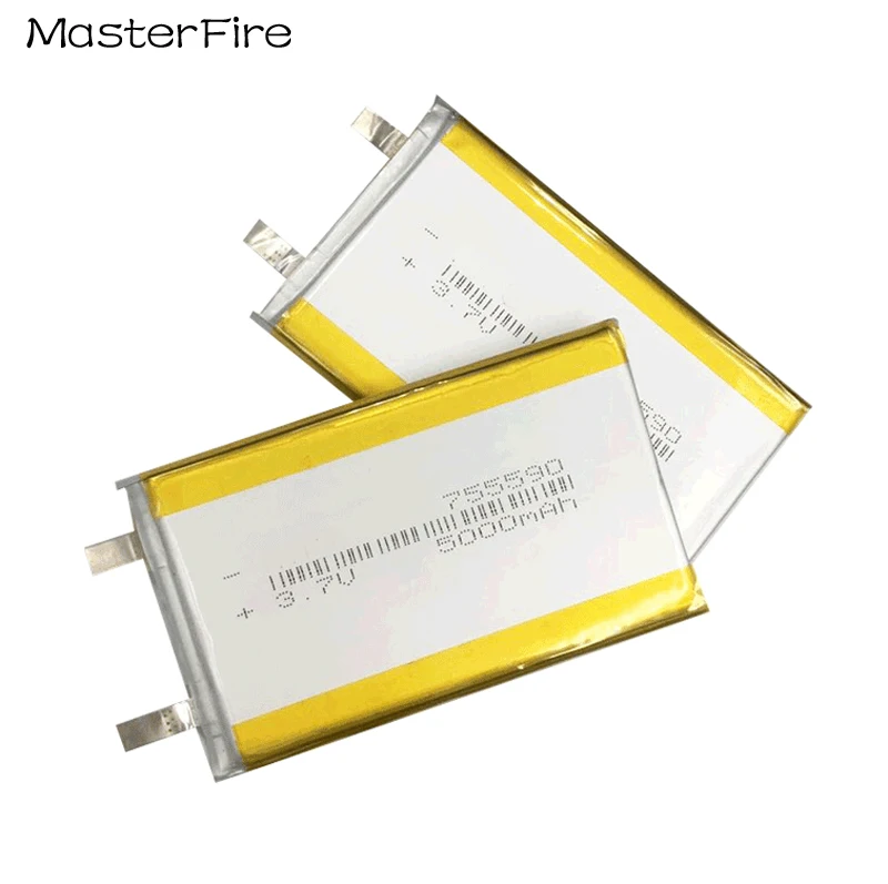 Перезаряжаемый литий-полимерный аккумулятор 3 7 5000 в 755590 мАч для Bluetooth стерео