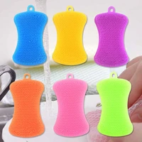 1 piece silicone dishwashing brush soft and not easy to lose hair fruit and vegetable cleaning brush kitchen cleaning tool