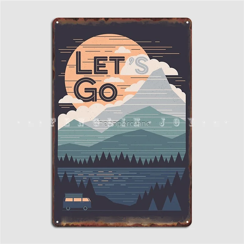 

Let S Go Metal Sign Plates Party Funny Wall Cave Tin Sign Poster