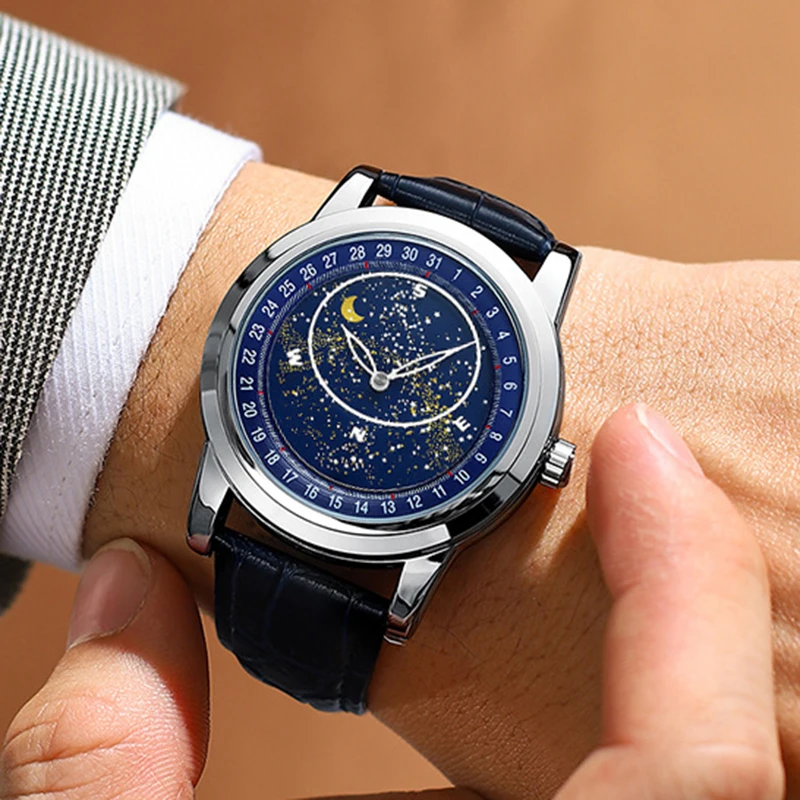 Часы наручные мужские кварцевые из нержавеющей стали модные спортивные