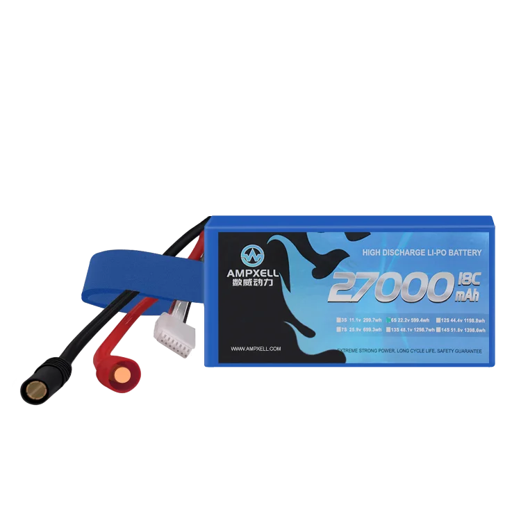 

AMPXELL 27Ah 44.4V 12S 18C Rechargeable Lithium Battery Smart LiPO Batteries Pack for Farm Agriculture Drones UAV Kit