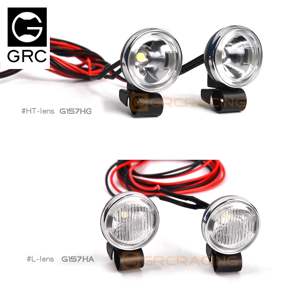 

GRC 1/10 Simulation 18mm Retro Round Spotlight G157H For 1/10 Traxxas Trx4 SCX10 Model Car
