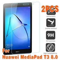 2 pcs tempered glass for huawei matepad t3 8 0 inch scratch resistant tablet screen protector 0 3mm 9h hd tempered glass film