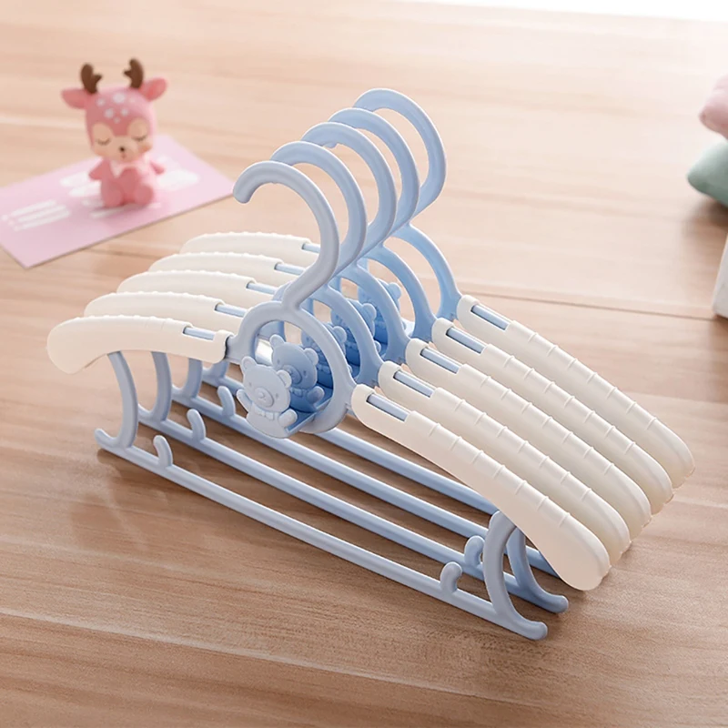 

20 Pack Kids Hangers Stackable With Bear Hooks Non Slip Hangers For Kids Babies Clothes Space Saving Hangers