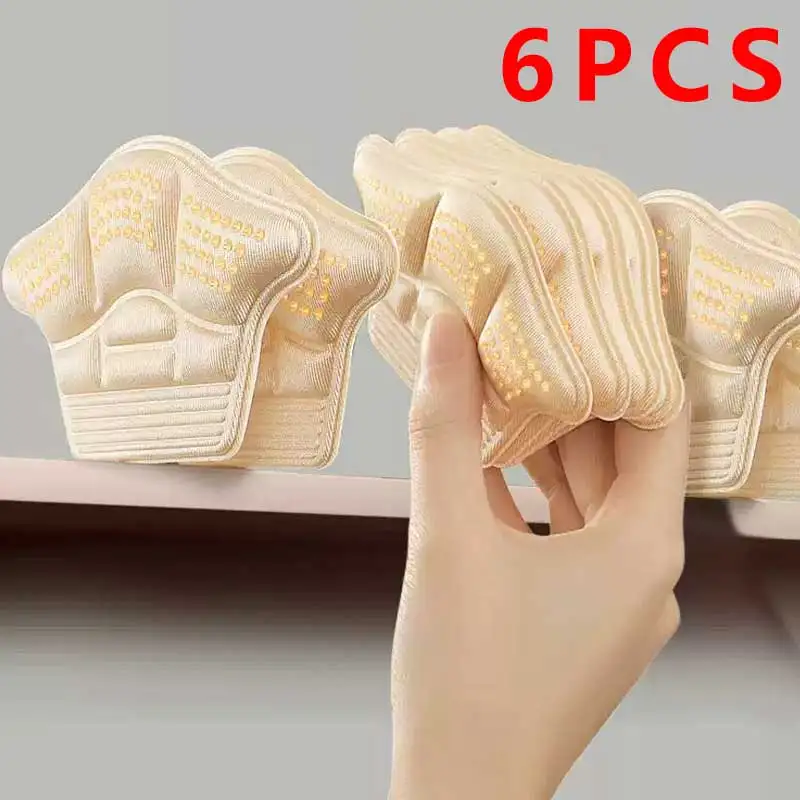 

6PCS/3Pair Insoles for Shoes Adjust Size Heel Liner Grip Protector Sticker with Non-slip Glue 5D Memory Foam Foot Care Inserts