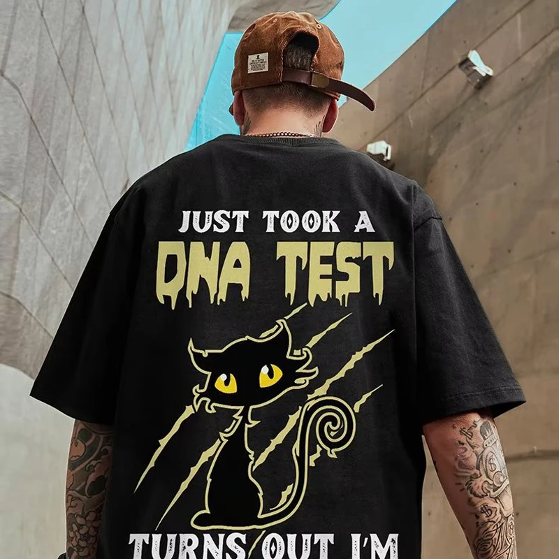 

23 New Summer Top Tee Cat Scratch Print Short Sleeve High-quality Heavy Weight T-shirt High Street Hip Hop Unisex Streetwear