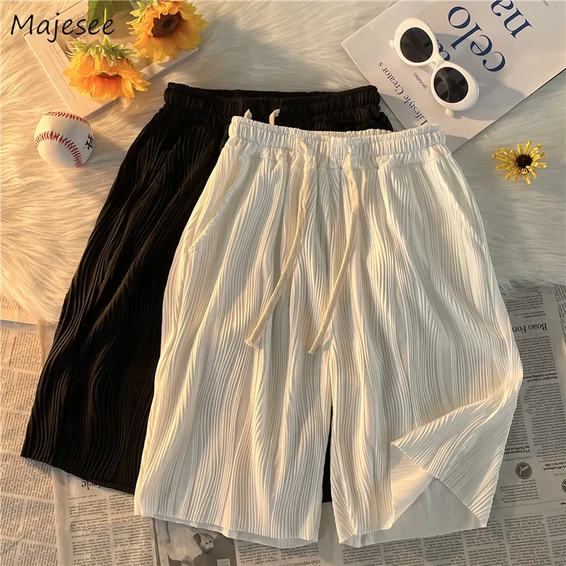 

Shorts Men BF Handsome Simple All-match Design Streetwear Fashion Popular Students Breathable Baggy Pure Color Teens Summer Male