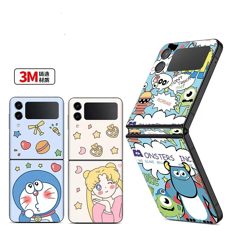 

3M Flim for Samsung Galaxy Z Flip4 Z Flip3 5G Colorful Nebula Back Screen Protector Film Cover Wrap Durable Protective Sticker
