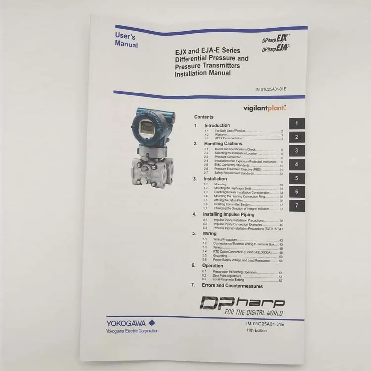 Оригинальный передатчик дифференциального давления и серии Yokogawa EJX EJA-E в Японии