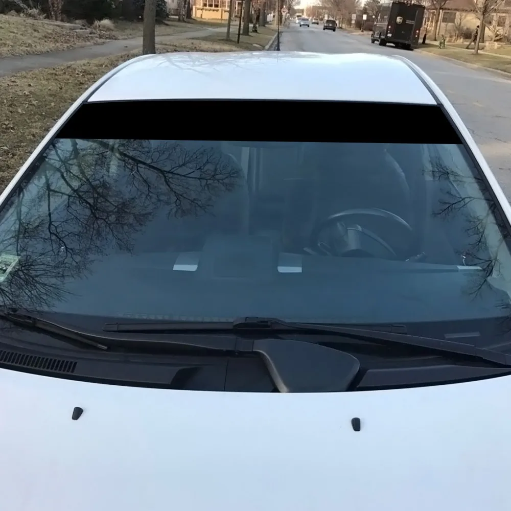 

140X20CM Car Sticker Decor Windshield Sun Visor Protection Shade Window Sun Visor Strip Heat Insulation Tint Film