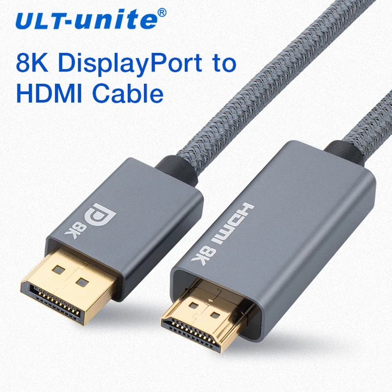 Ceny DisplayPort 1.4 Do HDMI 2.1 Kabel 6.5Ft DP Do HDMI 8K30Hz Kable Wideo HDR 4K120Hz DP Do HDTV Przewód Do Monitora Projektor Pulpit Najtaniej DisplayPort 1.4 Do HDMI 2.1 Kabel 6.5Ft DP Do HDMI 8K30Hz Kable Wideo HDR 4K120Hz DP Do HDTV Przewód Do Monitora Projektor Pulpit