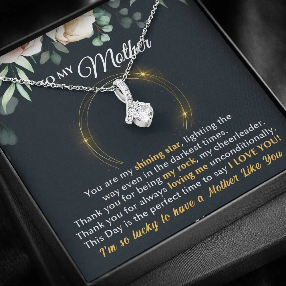 To My Love Mommy Gift Moon Pendants Alluring Beauty Necklace Jewelry Birthday Holiday 2022 Women Mother Day Necklaces Gift Box