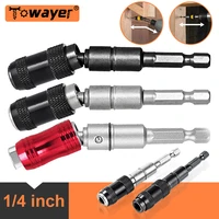 14 hexhex magnetic screw drill tip hand tools drive guide drill bit extension rod quick change locking bit holder screw tool